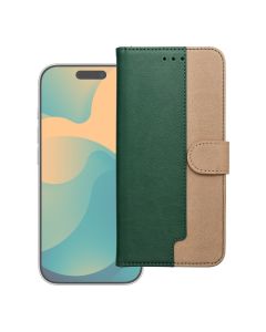 Flip case for Samsung A17 Split Book green and gold