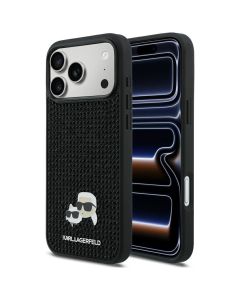 KARL LAGERFELD case for IPHONE 17 Pro Max KLHCP17X6PRKCLK (Rhinestone W/ K&C PIN) black