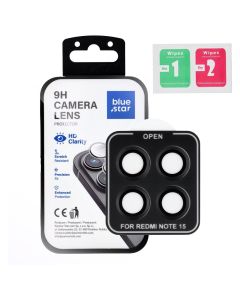 Camera Lens Protector BLUE STAR Easy Install for XIAOMI Redmi NOTE 15 15 5G black