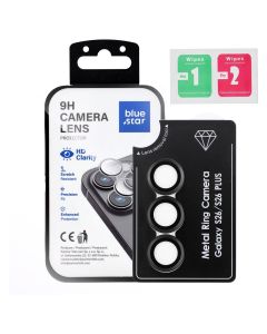 Tempered Glass Camera Lens Protector for Samsung S26 Blue Star Easy Install black