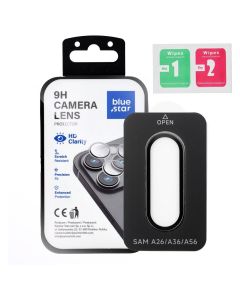 Tempered Glass Camera Lens for Samsung A36 Blue Star Easy Install black