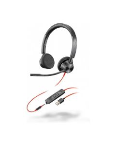 Wire headphones Jack 3 5 mm / USB A Poly Blackwire C3325 black