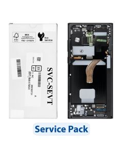 ServicePack LCD Display SAMSUNG S22 Ultra S908 Graphite GH82-27488E