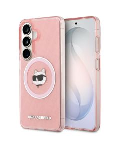 KARL LAGERFELD case for SAMSUNG S26 KLHMS26SHMKBCHOP (Magnetic IML Repeated Logo and Choupette) pink