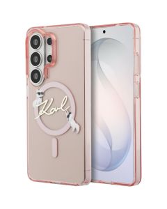 KARL LAGERFELD case for SAMSUNG S26 Ultra KLHMS26L5HKSCAP (Magnetic IML KC Script) pink