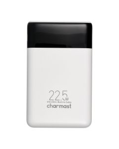 Powerbank Charmast W1202 PD3.0 3A 22 5W 10000 mAh with built-in cables USB C / Lightning white