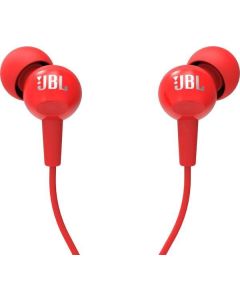 Wire earphones Jack 3 5 mm JBL C100Si red