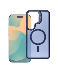 Case for Samsung S26 Forcell F-Protect Shadow Stand Premium compatible with MagSafe navy blue