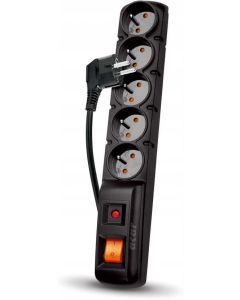 Extension cord 5 sockets ACAR F5 5 m black