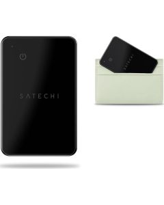 Locator compatible with Apple Find My Satechi Wallet Card shape ST-LFAWCK black