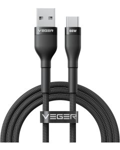 Cable USB A to Typ C VEGER PD 11V 6A 66W AC04 1 2 m black