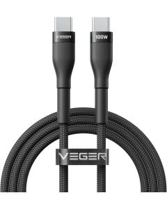 Cable Typ C to Typ C VEGER PD 5A 100W CC05 1 5 m black