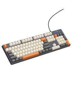 Wired keyboard QWERTY Hoco GM61 tri-color (white  grey  orange)