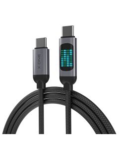 X-ONE FlowLink Running LED data cable - type C to C - 5A max 100W 1 2m black