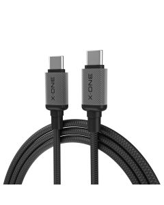X-ONE TitanFlex data cable - type C to C - 5A max 240W 1 2 m black