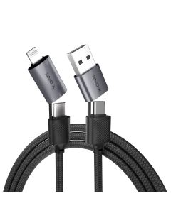 X-ONE QuantumFlex data cable - type C to C - max 60W 1 2m black