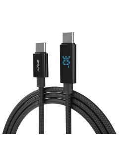 X-ONE BoltLink LED Display data cable - type C to C - max 100W 1 5 m black