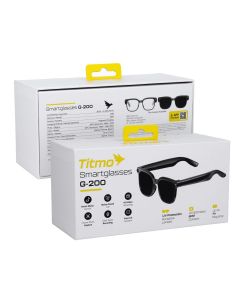 Smart AI glasses with music and recording  black glass  TITMO G-200  black