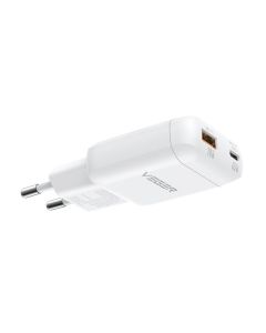 Phone charger USB A + Type C PD 45W + data cable Type C to C 100W VEGER TR121 white