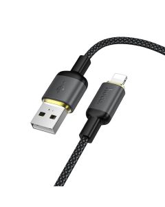 Cable USB A to Lightning Hoco 2 4A 1 m X128 Benefit black