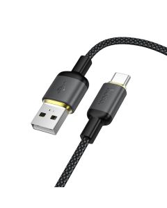 Cable USB A to USB C Hoco 3A 1 m X128 Benefit black