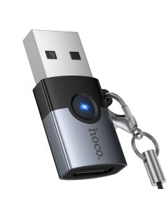 Adapter OTG USB A to USB C Hoco UA46B gray