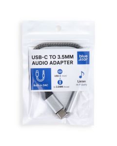 Blue Star adapter AUX Type C (male) to Jack 3 5 mm (female) - gray
