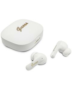 Wireless earphone GUESS TWS Script Metal Logo GUE005415 white