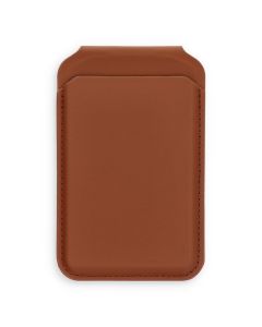 Wallet case with stand compatible with Magsafe Satechi Vegan leather wallet stand brown