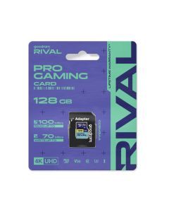 GOODRAM RIVAL Memory card microSD 128GB 100MB/s class 10 UHS-I V30 with adapter SD