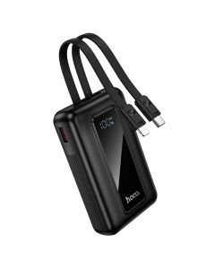 Powerbank 10000 mAh QC PD 22 5W with built-in cables USB C+ Lightning Hoco J162 black