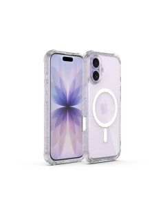X-ONE Dropguard Pro compatible with MagSafe for iPhone 17 glitter white