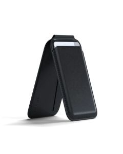 Leather wallet with stand  compatible with MagSafe Satechi Vegan Leather Wallet Stand black