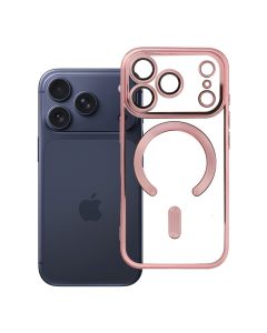 Case for iPhone 17 Pro / 18 Pro Electro Mag Cover compatible with MagSafe gold-rose
