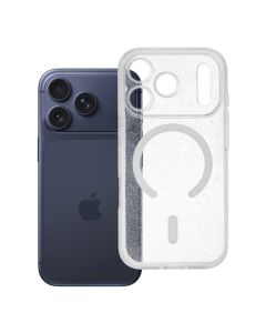 Case for iPhone 18 Pro / 17 Pro Clear Mag Cover (STR / CAMERA PROTECTION) compatible with MagSafe transparent glitter