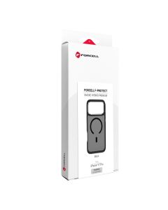 Case for iPhone 17 Pro / 18 Pro Forcell F-Protect Smoke Hybrid Premium compatible with MagSafe black