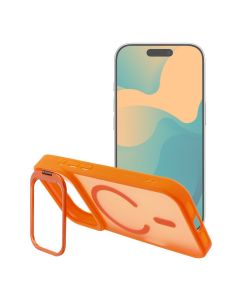 Case for iPhone 17 Pro / 18 Pro Forcell F-Protect Smoke Hybrid Premium compatible with MagSafe orange