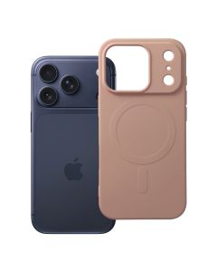 Case for iPhone 17 Pro / 18 Pro Silicone Mag Cover compatible with MagSafe (big hole) pink