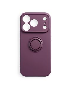 Case for iPhone 17 Pro / 18 Pro Silicone Ring dark cherry