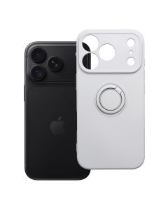 Case for iPhone 18 Pro / 17 Pro Silicone Ring silver