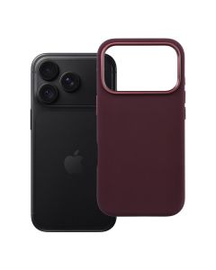 Case for iPhone 18 Pro / 17 Pro Forcell F-Protect Frame Premium compatible with Magsafe dark cherry