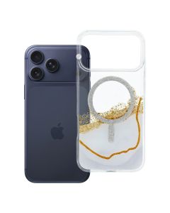Case for iPhone 18 Pro Max / 17 Pro Max Golden compatible with MagSafe white