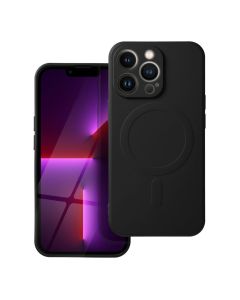 Case for iPhone 17 Pro Max / 18 Pro Max Silicone Mag Cover compatible with MagSafe (camera protection) black