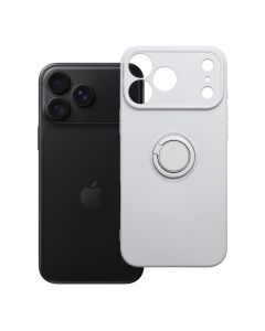 Case for iPhone 18 Pro Max / 17 Pro Max Silicone Ring silver