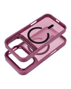 Case for iPhone 17 Pro / 18 Pro Forcell F-Protect Shadow Stand Premium compatible with MagSafe dark cherry