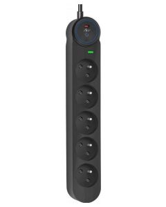 Extension cord 5 sockets Art F2115 5 m black