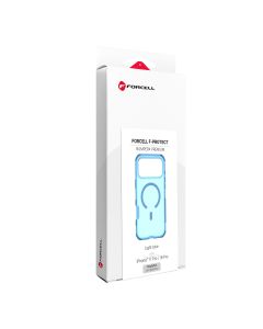 Case for iPhone 18 Pro / 17 Pro Forcell F-Protect BumperX Premium compatible with MagSafe light blue
