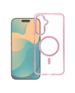 Case for Samsung S25 FE / S26 FE Frame Clear Hybrid Mag Cover compatible with MagSafe powder pink