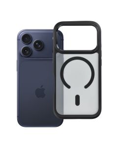 Case for iPhone 18 Pro / 17 Pro Forcell F-Protect Smoke Hybrid Premium Lite compatible with MagSafe black
