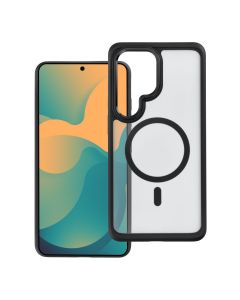 Case for Samsung A16 / A17 / A18 / A26 Forcell F-Protect Smoke Hybrid Premium Lite compatible with MagSafe black